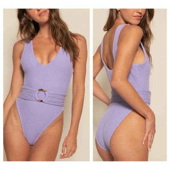 Montce Other - Montce Lavender Textured One Piece Swimsuit